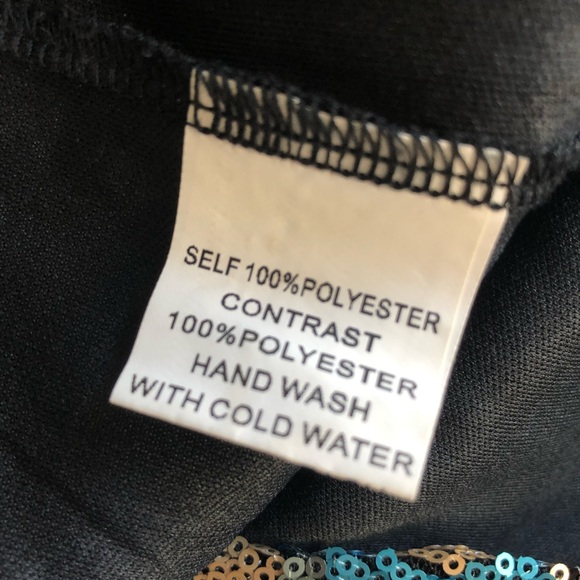 B Sharp Gorgeous Black Strapless sequined Dress - Picture 4 of 5